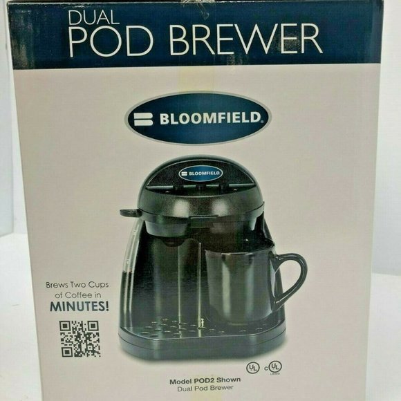 NEW IN BOX BLOOMFIELD POD2 DUAL COFFEE MAKER - Picture 1 of 5